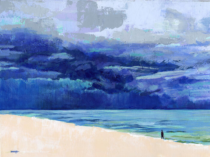 &quot;Calm before the storm&quot; acrylics, 12&quot;x16&quot; Award of Merit, Best of the Best 2022, A. E. Backus Museum &amp; Gallery SOLD