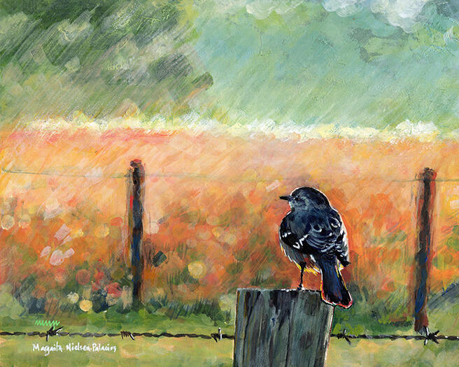 &quot;Posted tweet #1: Northern Mockingbird&quot; - SOLD!